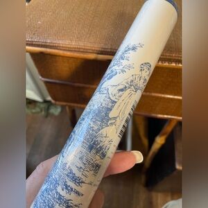 Vintage toile blue & white wallpaper boarder new